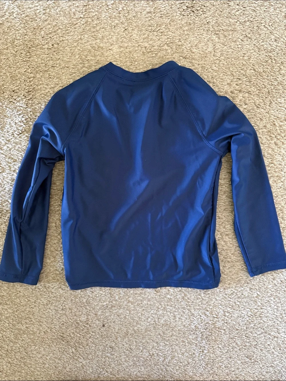 OshKosh B'gosh Navy Blue Rashguard with Teal 'Make Waves' Sleeve size 4